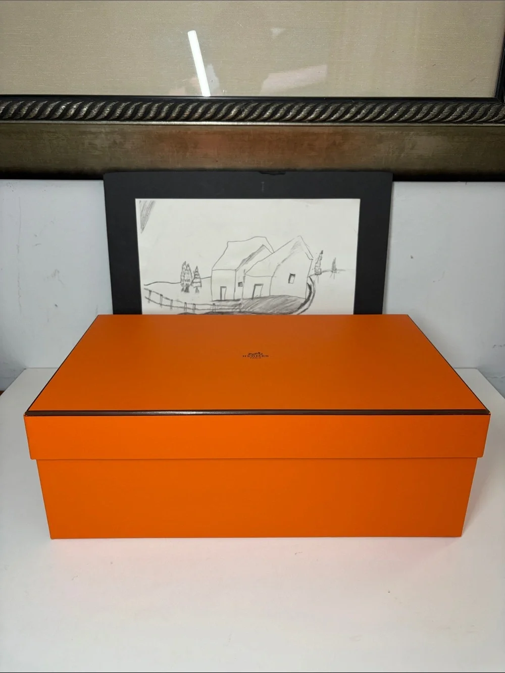 Hermes Empty Large Shoe Box With Ribbon - Picture 4 of 10